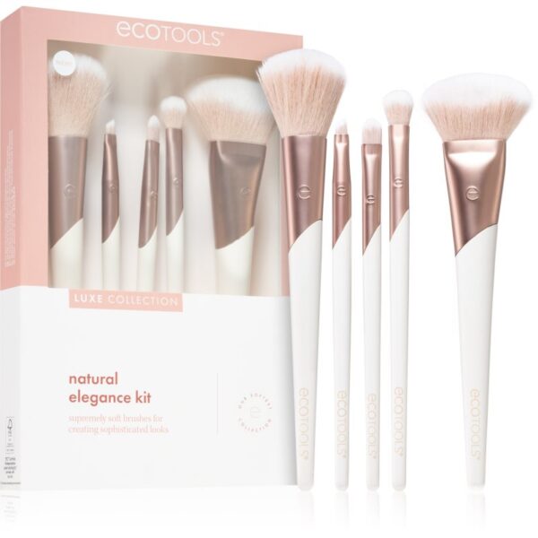 EcoTools Luxe Collection Natural Elegance set perii machiaj pentru look perfect 5 buc-ro