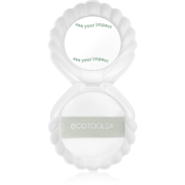 EcoTools Sea Gems Pearl Puff + Case oglinda cosmetica cu puf pentru pudră 1 buc-ro