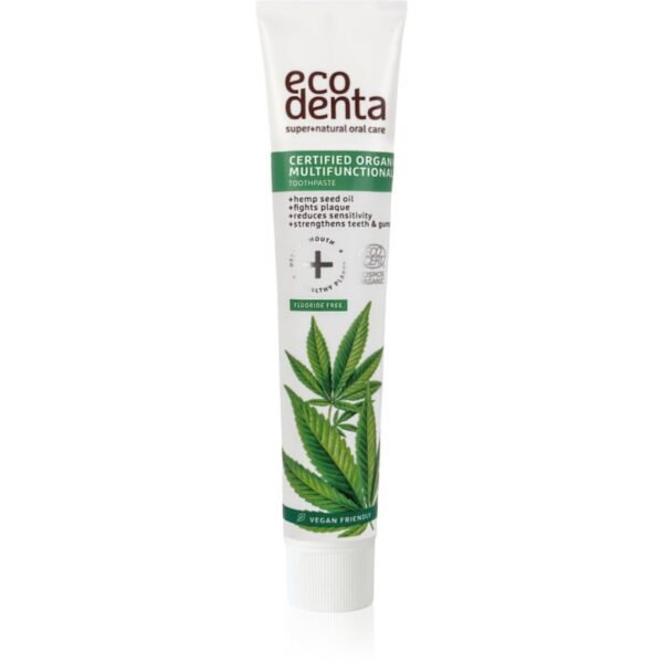 Ecodenta Certified Organic Multifunctional with Hemp pastă de dinți naturală 75 ml-Țena