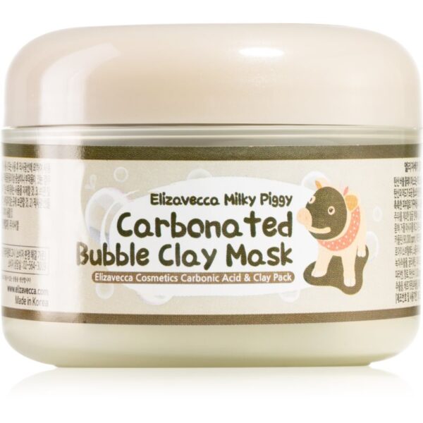 Elizavecca Milky Piggy Carbonated Bubble Clay Mask masca pentru curatare profunda pentru ten acneic 100 g-Țena