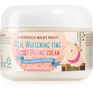 Elizavecca Milky Piggy Real Whitening Time Secret Pilling Cream crema hidratanta si calmanta cu efect exfoliant 100 ml-ro