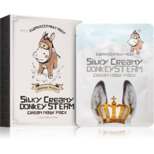 Elizavecca Milky Piggy Silky Creamy Donkey Steam Mask set de măști textile nutritie si hidratare 10x25 ml-ro