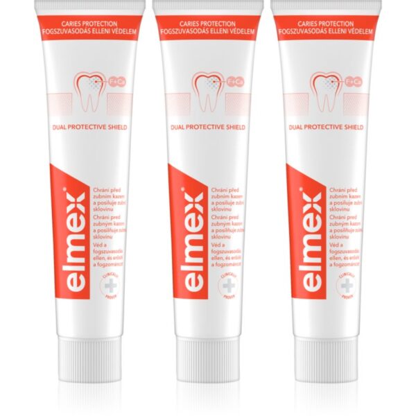 Elmex Caries Protection pasta de dinti protecție impotriva cariilor cu flor 3x75 ml-ro