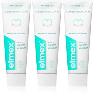 Elmex Sensitive Plus Complete Protection pasta de dinti cu efect intaritor 3x75 ml-ro