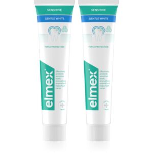 Elmex Sensitive Whitening pasta de dinti din ingrediente naturale pentru dinti mai albi 2x75 ml-ro