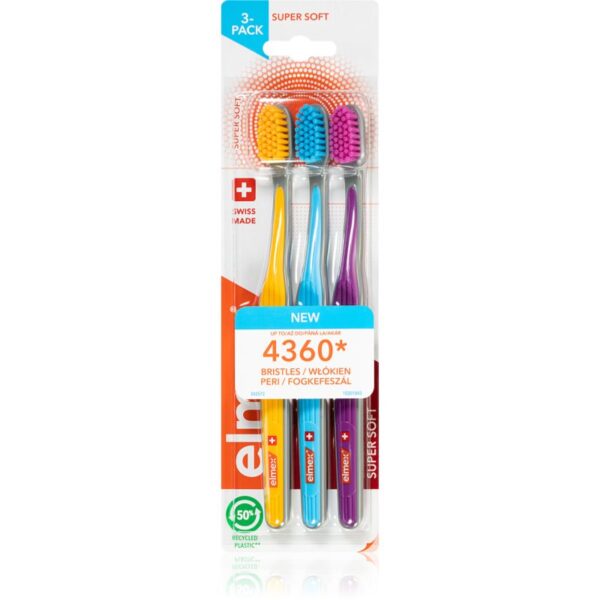 Elmex Super Soft 4360 perie de dinti Super soft 3 buc-ro