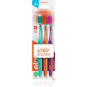 Elmex Swiss Made Periuțe de dinți ultra soft Yellow + Blue + White 3 buc-ro