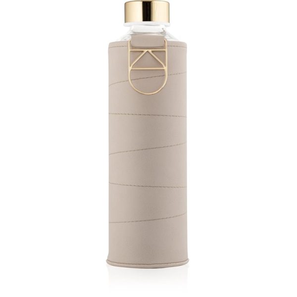 Equa Mismatch sticlă pentru apă + husă din piele artificială culoare Beige 750 ml-ro