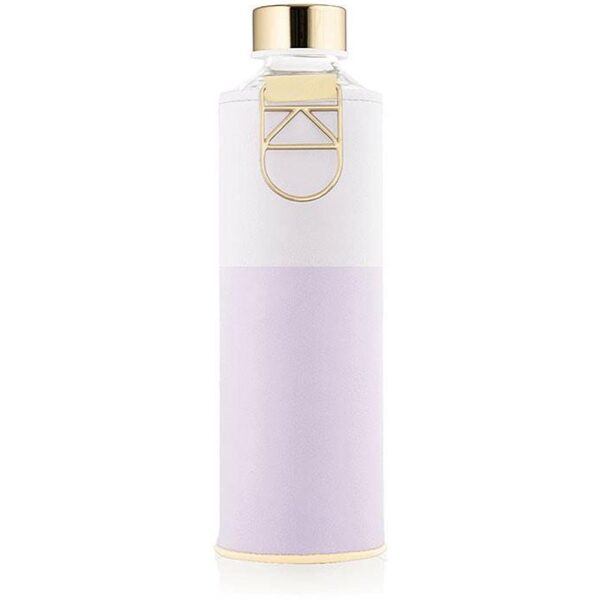 Equa Mismatch sticlă pentru apă + husă din piele artificială culoare Lila 750 ml-Țena