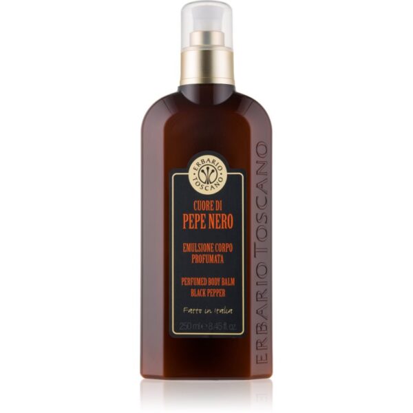 Erbario Toscano Cuore di Pepe Nero balsam de corp parfumat pentru barbati 250 ml-Țena