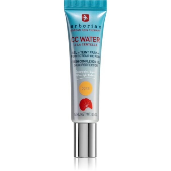 Erborian CC Water Fluid nuantator cu textura usoara pachet mic culoare Doré 15 ml-ro