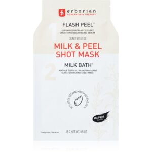 Erborian Milk & Peel mască textilă pentru netezire cu efect de nutritiv 15 ml-ro