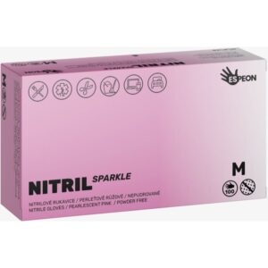Espeon Nitril Sparkle Pearlescent Pink mănuși din nitril