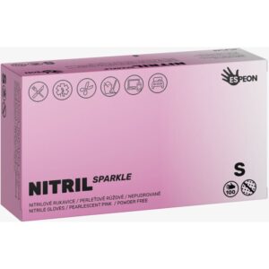 Espeon Nitril Sparkle Pearlescent Pink mănuși din nitril