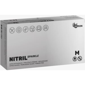 Espeon Nitril Sparkle Pearlescent Silver mănuși din nitril