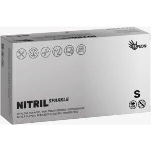Espeon Nitril Sparkle Pearlescent Silver mănuși din nitril