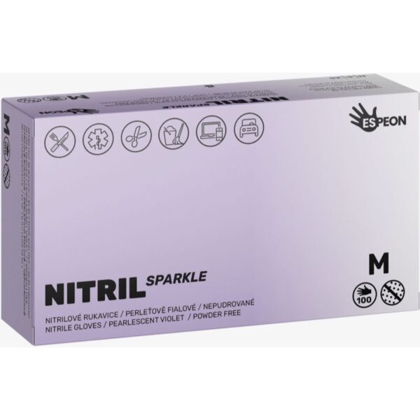Espeon Nitril Sparkle Pearlescent Violet mănuși din nitril