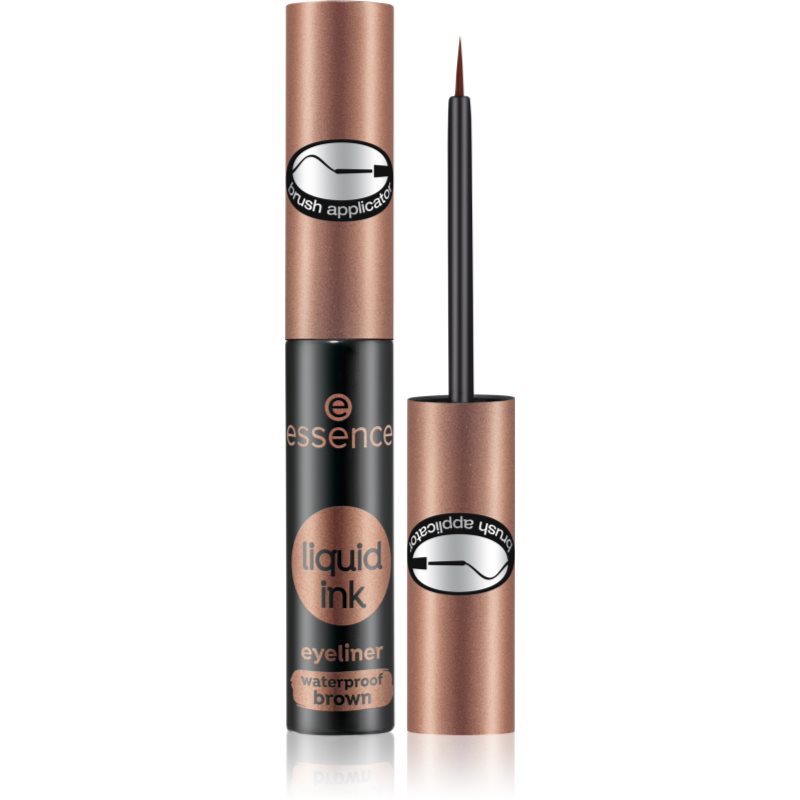 Essence Liquid Ink eyeliner culoare 02 Ash Brown 3 ml-Țena