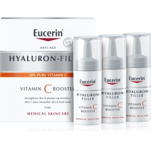Eucerin Hyaluron-Filler Vitamin C Booster ser pentru diminuarea ridurilor cu vitamina C 3x8 ml-ro