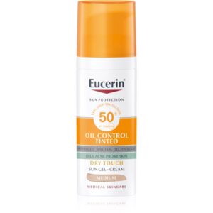 Eucerin Sun Oil Control Tinted gel cremă pentru plajă SPF 50+ culoare Medium 50 ml-Țena