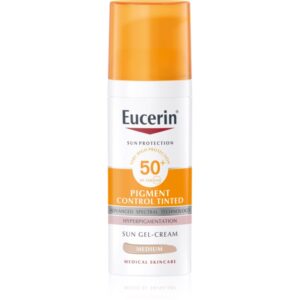 Eucerin Sun Pigment Control Tinted emulsie protectoare împotriva hiper-pigmentării tenului SPF 50+ culoare Medium 50 ml-Țena