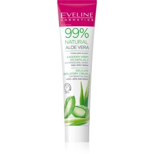 Eveline Cosmetics 99% Natural Aloe Vera crema calmanta pentru indepartarea parului linia inghinala si axile 125 ml-Țena