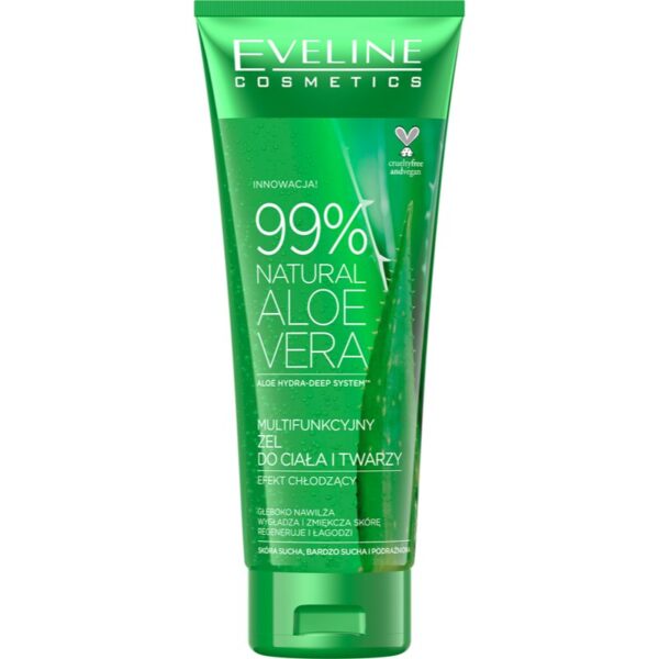 Eveline Cosmetics 99% Natural Aloe Vera gel hidratant pentru fata si corp 250 ml-Țena