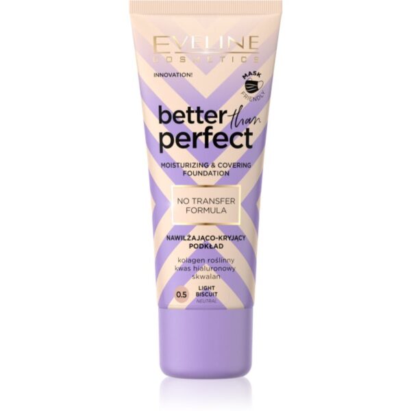Eveline Cosmetics Better than Perfect acoperire make-up cu efect de hidratare culoare 0.5 Light Biscuit Neutral 30 ml-Țena
