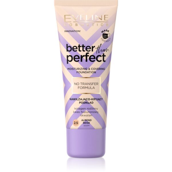 Eveline Cosmetics Better than Perfect acoperire make-up cu efect de hidratare culoare 2.5 Almond Beige Warm 30 ml-Țena