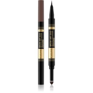 Eveline Cosmetics Brow Art Duo creion dermatograf cu două capete pentru sprâncene culoare Dark 8 g-ro