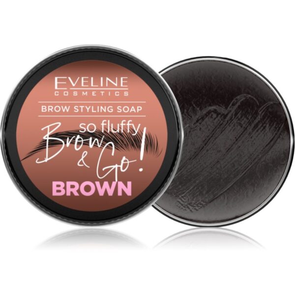 Eveline Cosmetics Brow & Go! săpun de styling pentru sprâncene culoare Brown 25 g-ro