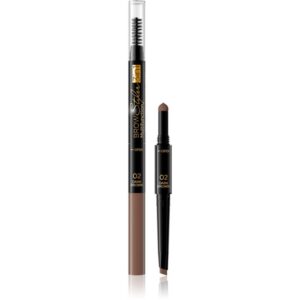 Eveline Cosmetics Brow Styler creion sprâncene precise 3 in 1 culoare 02 Dark Brown 1