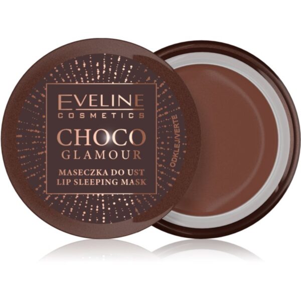 Eveline Cosmetics Choco Glamour masca de noapte cu efect de regenerare de buze 12 ml-ro