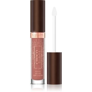 Eveline Cosmetics Choco Glamour ruj lucios hidratant culoare 01 Ruby Chocolate 4