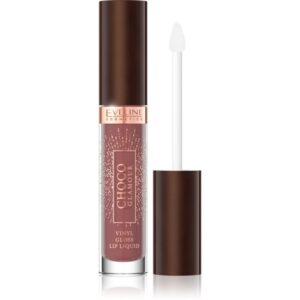 Eveline Cosmetics Choco Glamour ruj lucios hidratant culoare 02 deep Cherry Chocolate 4.5 ml-Țena