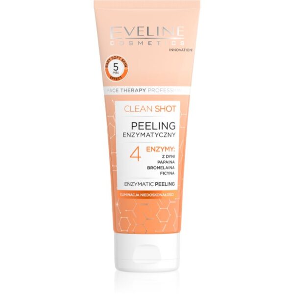 Eveline Cosmetics Clean Shot 4 Enzymes peeling enzimatic impotriva imperfectiunilor pielii 75 ml-ro
