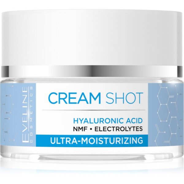Eveline Cosmetics Cream Shot Hyaluronic Acid cremă intens hidratantă pentru pielea uscata sau foarte uscata 50 ml-ro
