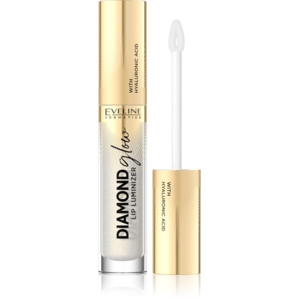 Eveline Cosmetics Diamond Glow Luciu de Buze sclipitor cu acid hialuronic culoare 07 Golden Dust 4