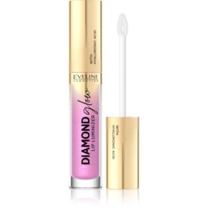 Eveline Cosmetics Diamond Glow Luciu de Buze sclipitor cu acid hialuronic culoare 10 Rose Violet 4