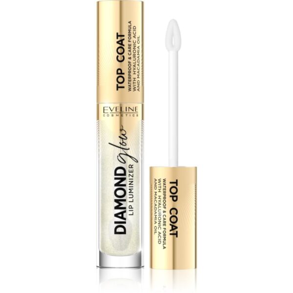 Eveline Cosmetics Diamond Glow Luciu de Buze sclipitor cu acid hialuronic culoare 12 Top Coat 4