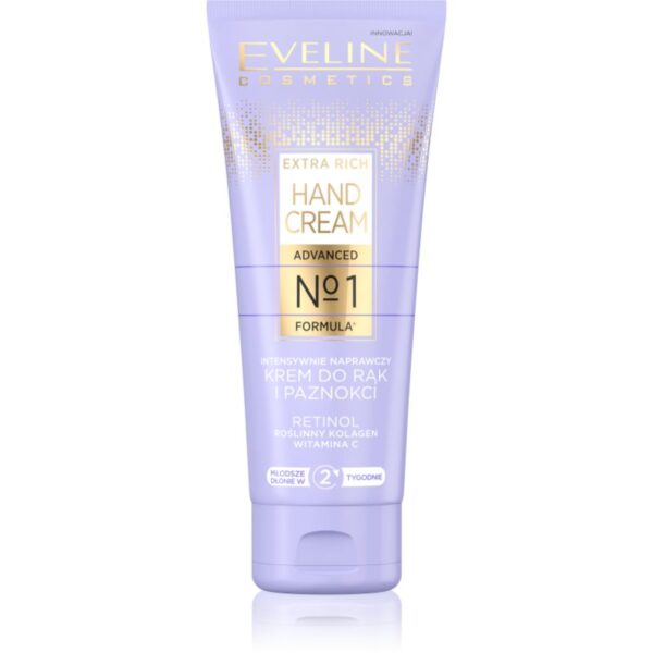 Eveline Cosmetics Extra Rich No 1. crema Intensiv Regeneratoare pentru maini si unghii 75 ml-ro