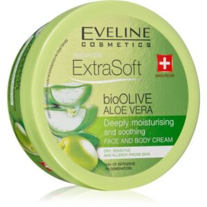 Eveline Cosmetics Extra Soft crema calmanta si hidratanta pentru piele sensibila Bio Olive & Aloe Vera 175 ml-ro