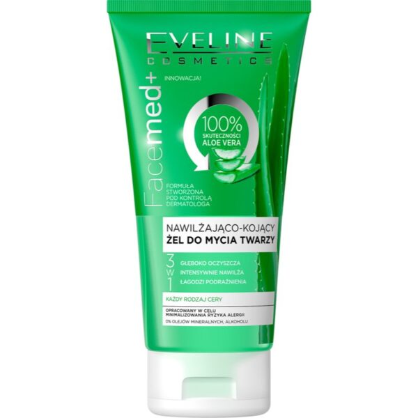 Eveline Cosmetics FaceMed+ gel hidratant de curatare cu aloe vera 150 ml-ro
