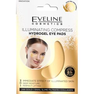 Eveline Cosmetics Gold Illuminating Compress masca hidrogel pentru ochi extract de melc 2 buc-ro