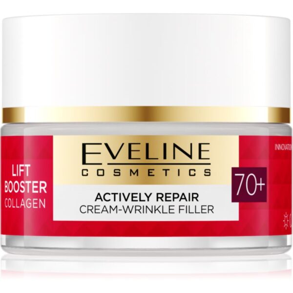 Eveline Cosmetics Lift Booster Collagen crema hidratanta si hranitoare pentru riduri 70+ 50 ml-Țena