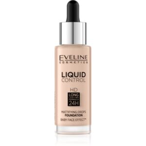 Eveline Cosmetics Liquid Control fond de ten lichid pipeta culoare 002 Soft Porcelain 32 ml-ro