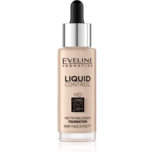 Eveline Cosmetics Liquid Control fond de ten lichid pipeta culoare 010 Light Beige 32 ml-ro