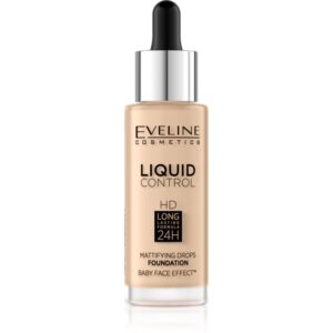Eveline Cosmetics Liquid Control fond de ten lichid  pipeta culoare 015 Light Vanilla 32 ml-Țena