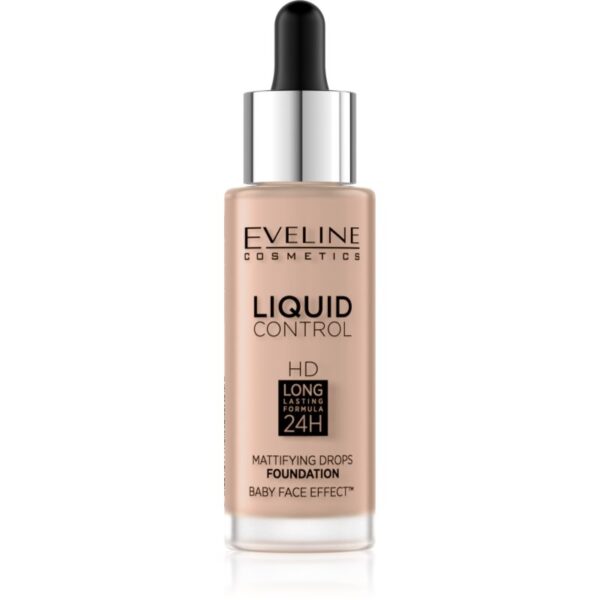 Eveline Cosmetics Liquid Control fond de ten lichid pipeta culoare 025 Light Rose 32 ml-ro