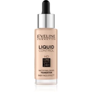 Eveline Cosmetics Liquid Control fond de ten lichid  pipeta culoare 030 Sand Beige 32 ml-ro